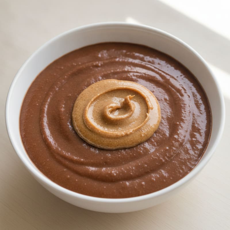 Silky Chocolate Protein Pudding with Almond Butter