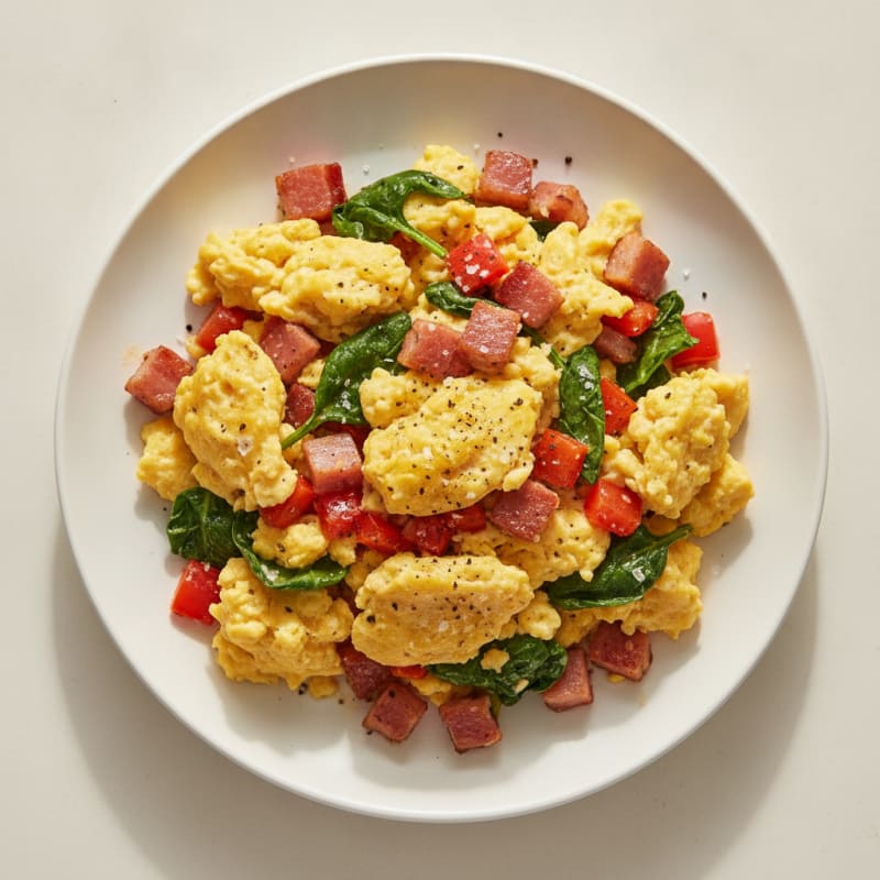 Eggs and Turkey Bacon Scramble