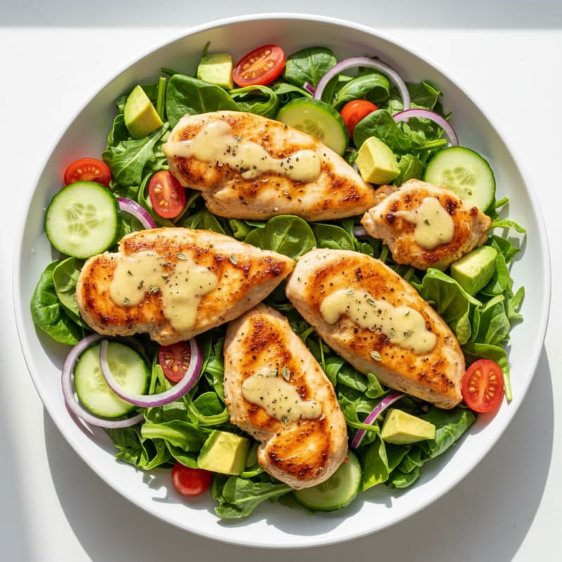 Lemon-Herb Chicken with Garden Salad