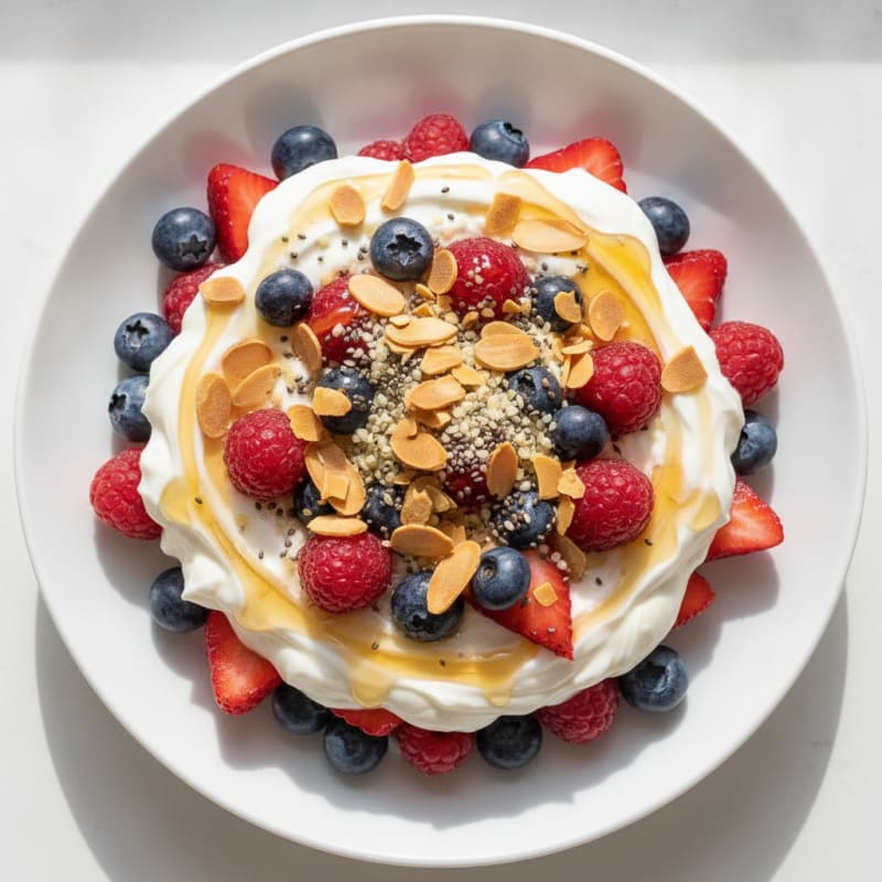 Creamy Greek Yogurt Protein Parfait with Mixed Berries