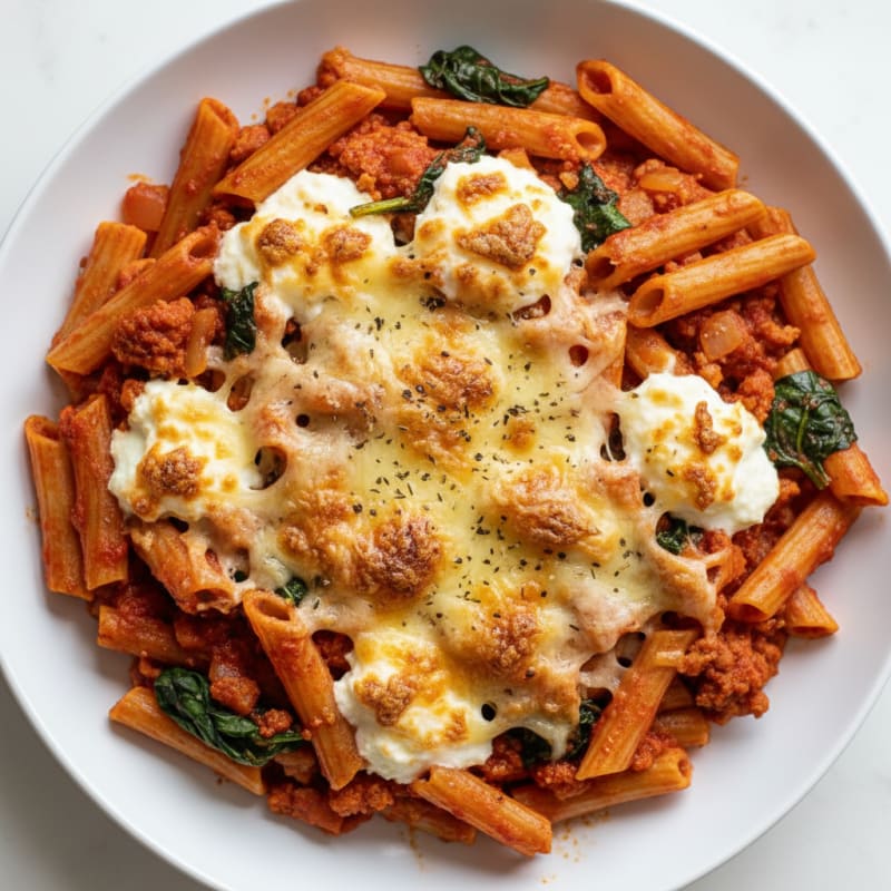 Classic Baked Ziti with Ricotta