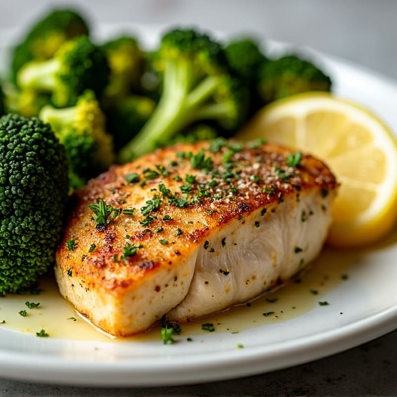 Sheet Pan Herb-Crusted Chicken with Roasted Broccoli