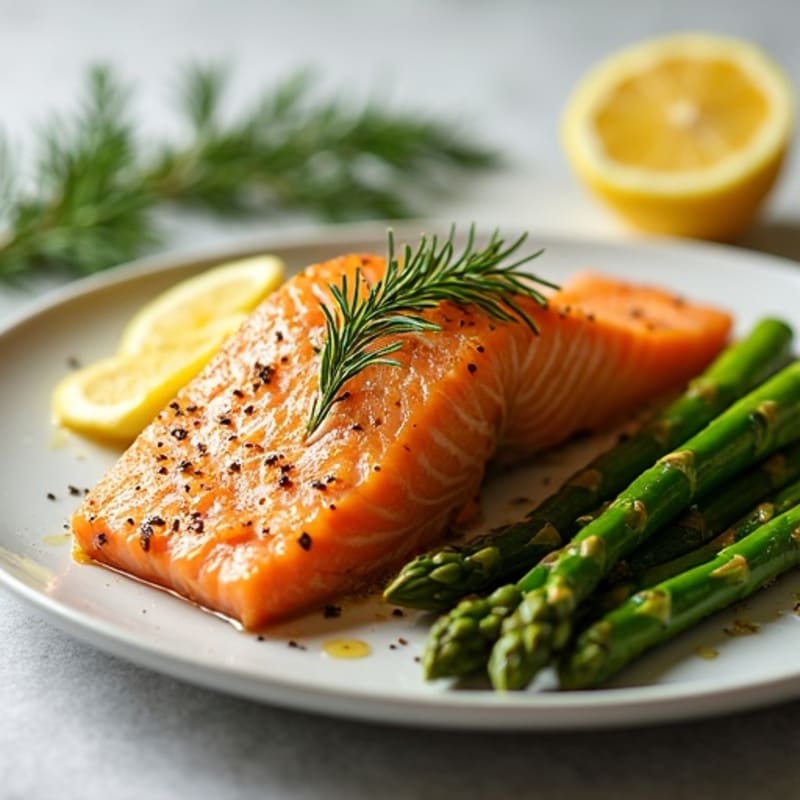 Citrus-Garlic Roasted Salmon with Fresh Asparagus