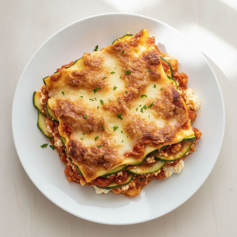 Zucchini Turkey Lasagna Bake