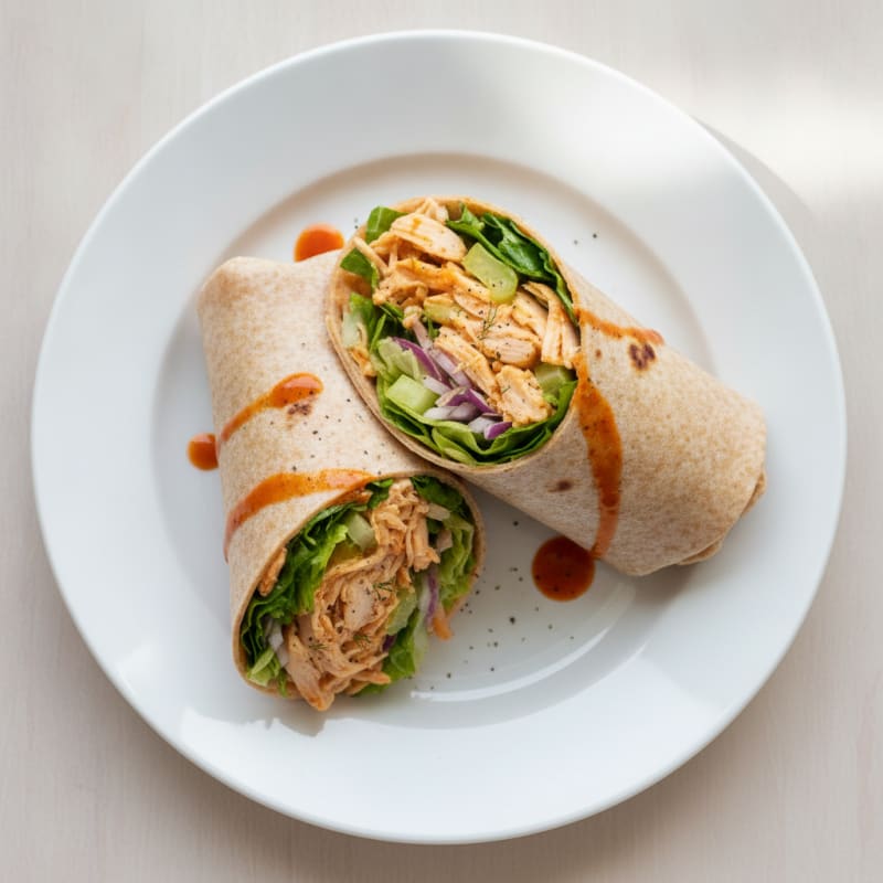 Buffalo Ranch Chicken Salad Wrap