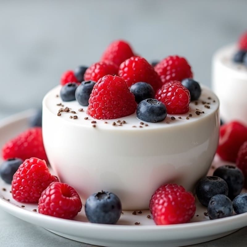 Creamy Greek Yogurt Protein Pudding with Berries