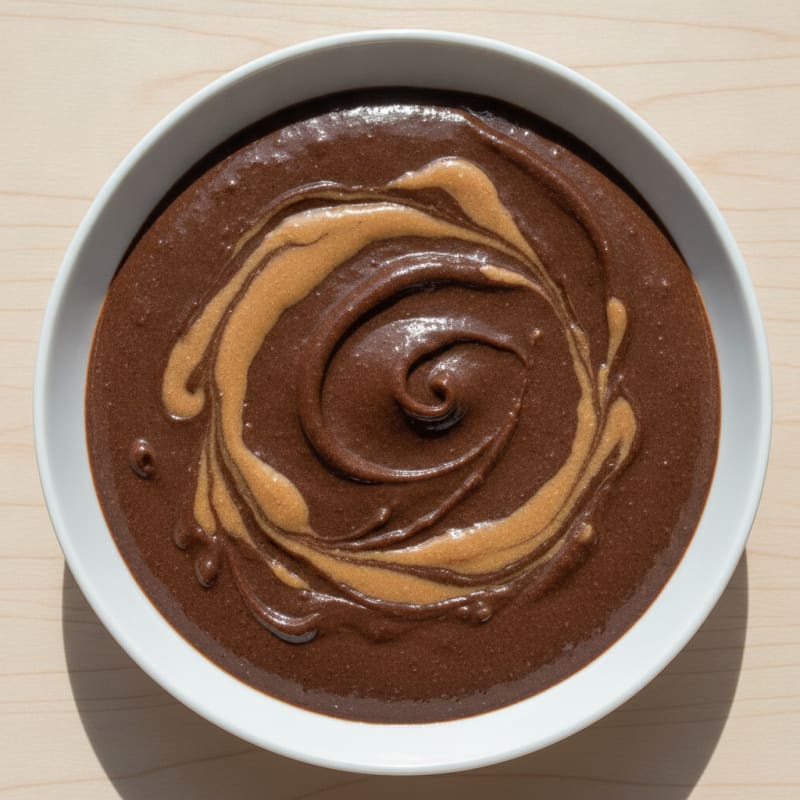 Silky Chocolate Protein Pudding with Almond Butter Swirl