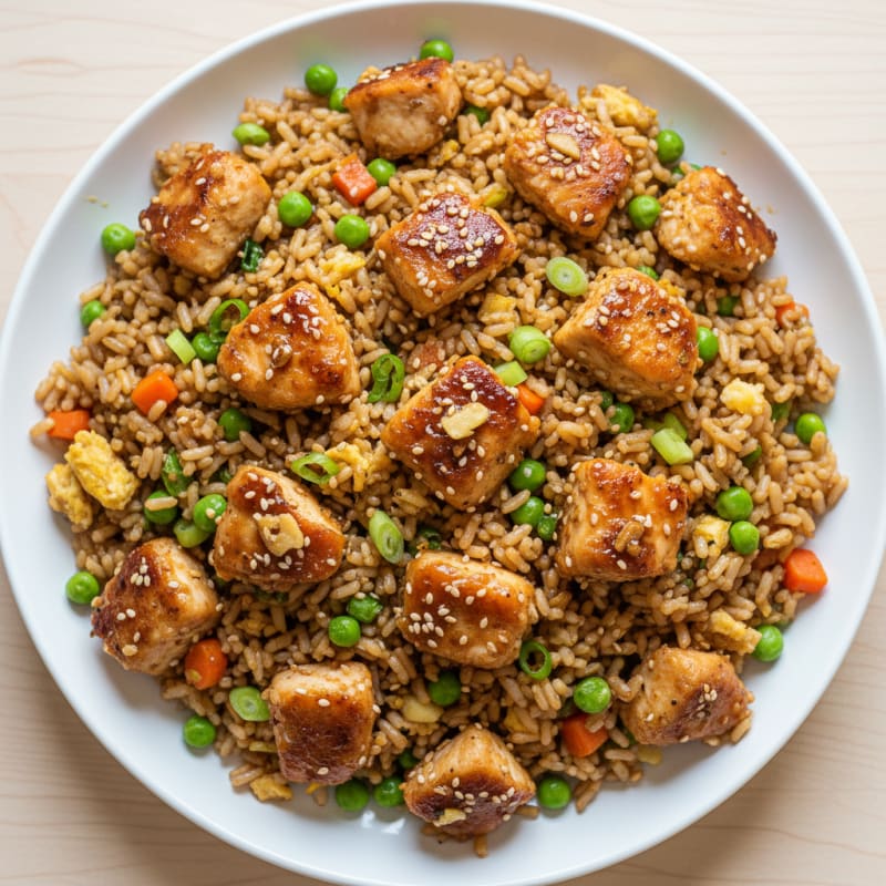 Crispy Sesame-Ginger Chicken Fried Rice