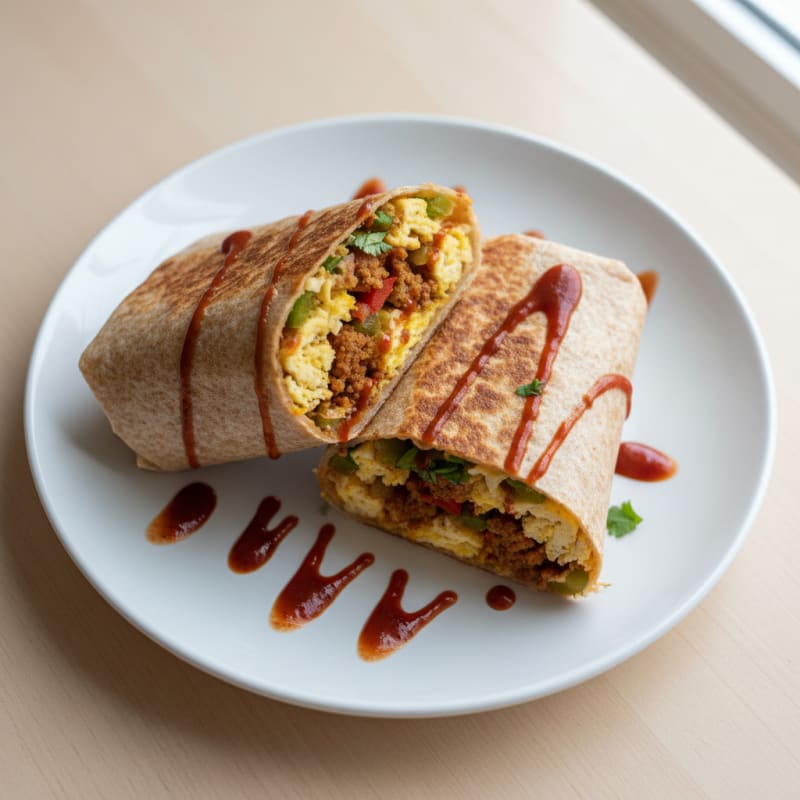 Hearty Chorizo and Egg Breakfast Burrito