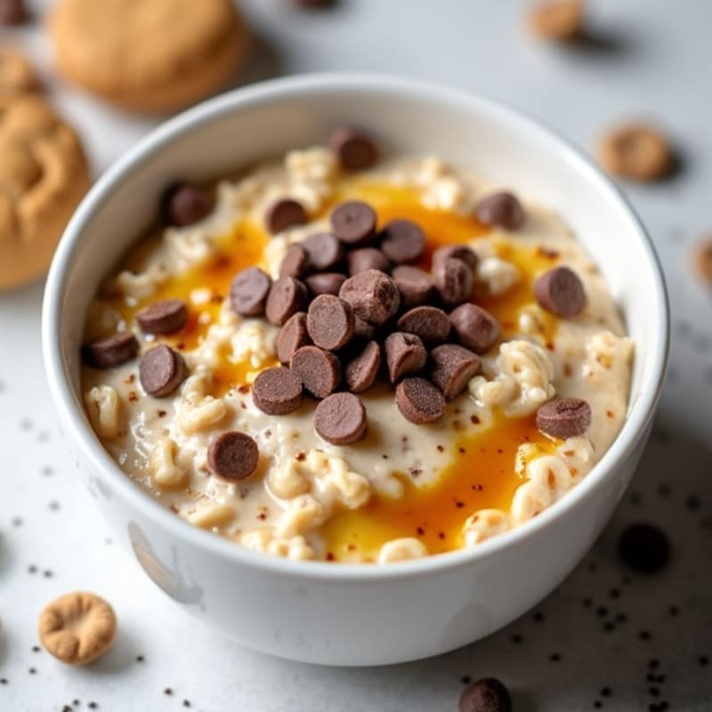 Creamy High-Protein Cookie Dough Overnight Oats