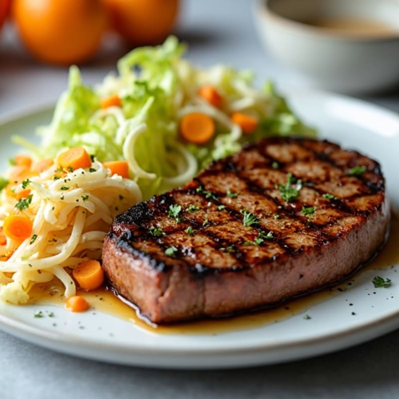 Citrus-Marinated Grilled Steak with Fresh Cabbage Slaw