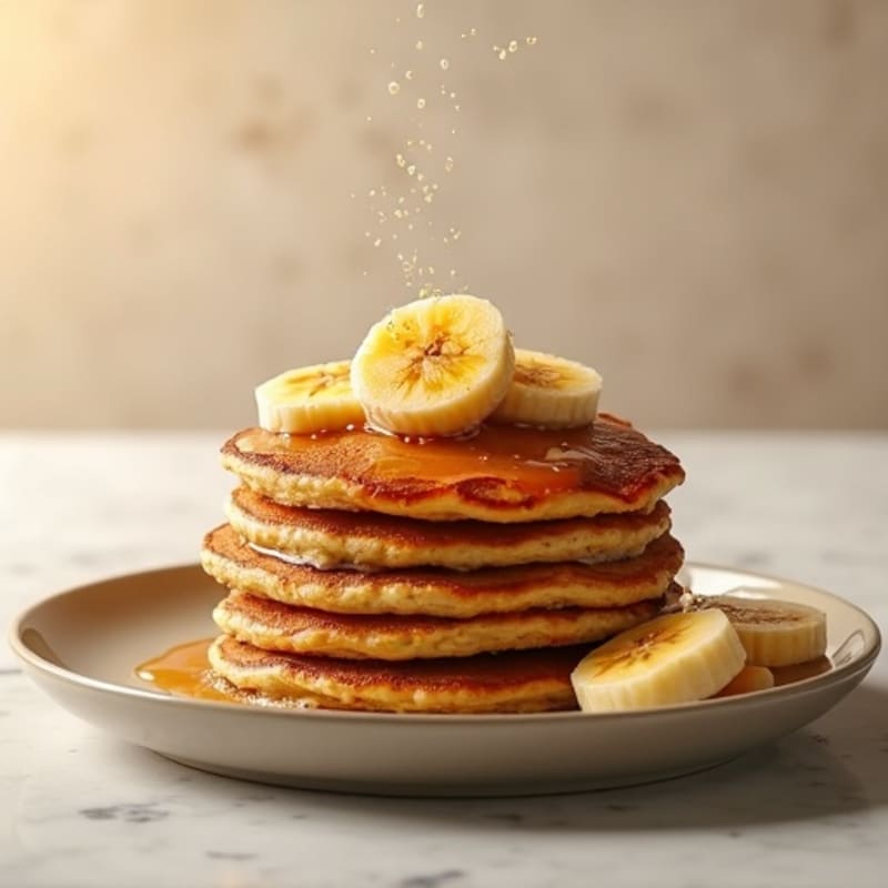 Protein-Packed Caramelized Banana Oat Pancakes