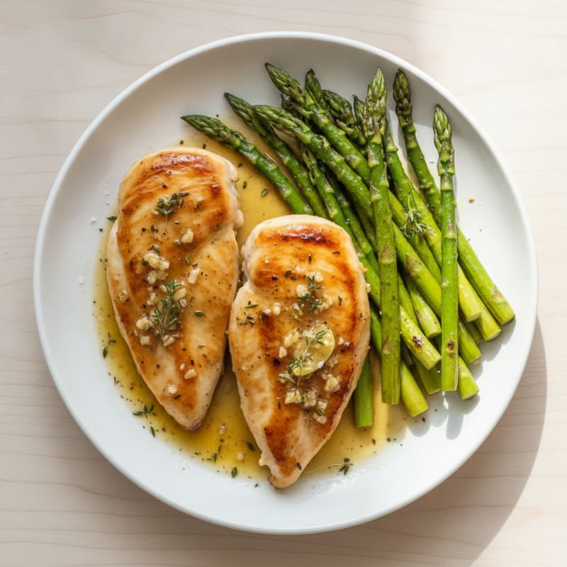 Pan-Seared Chicken with Herb Butter Sauce