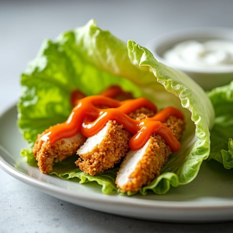 Crispy Buffalo Chicken Lettuce Wrap