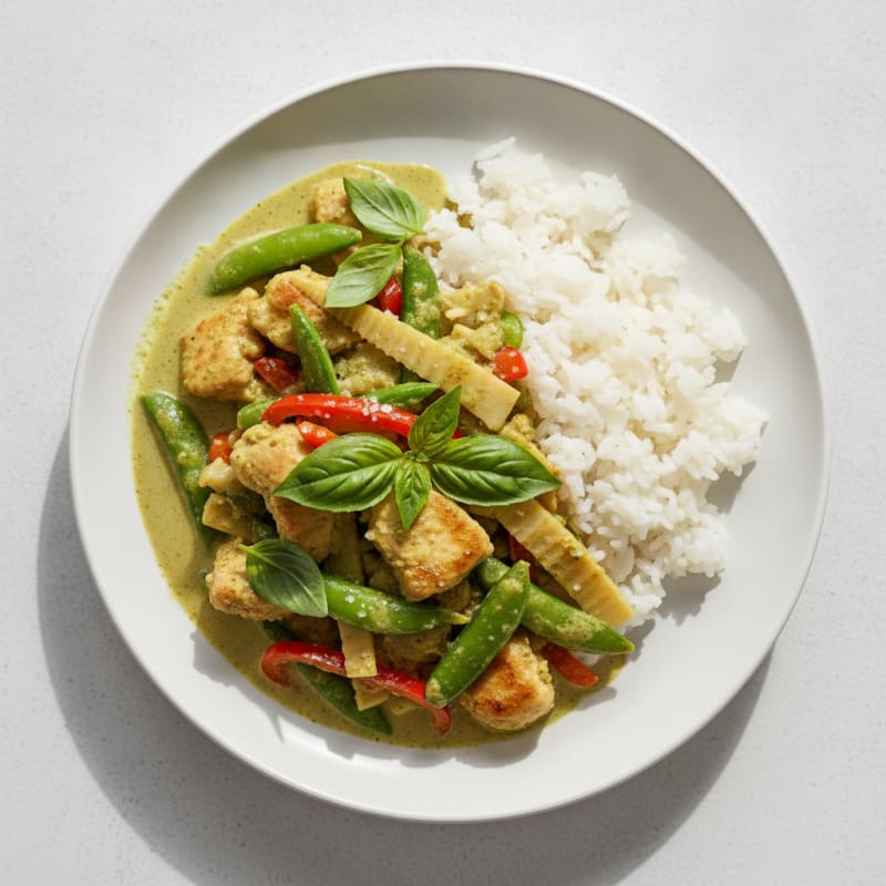 Green Curry Chicken with Jasmine Rice
