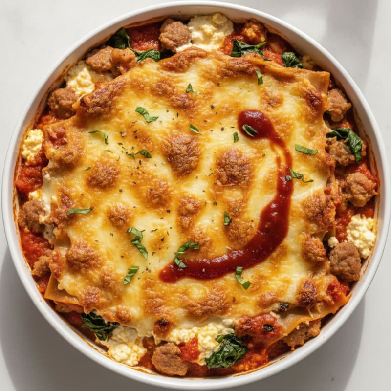 Classic Italian Sausage Lasagna Bake