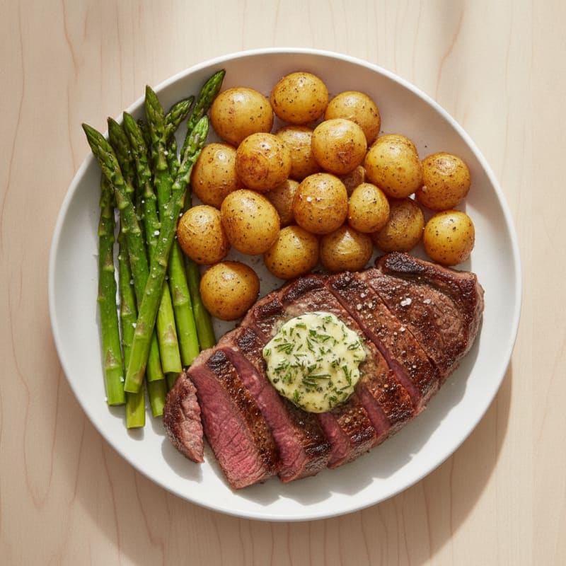 Pan-Seared Steak with Garlic Herb Butter
