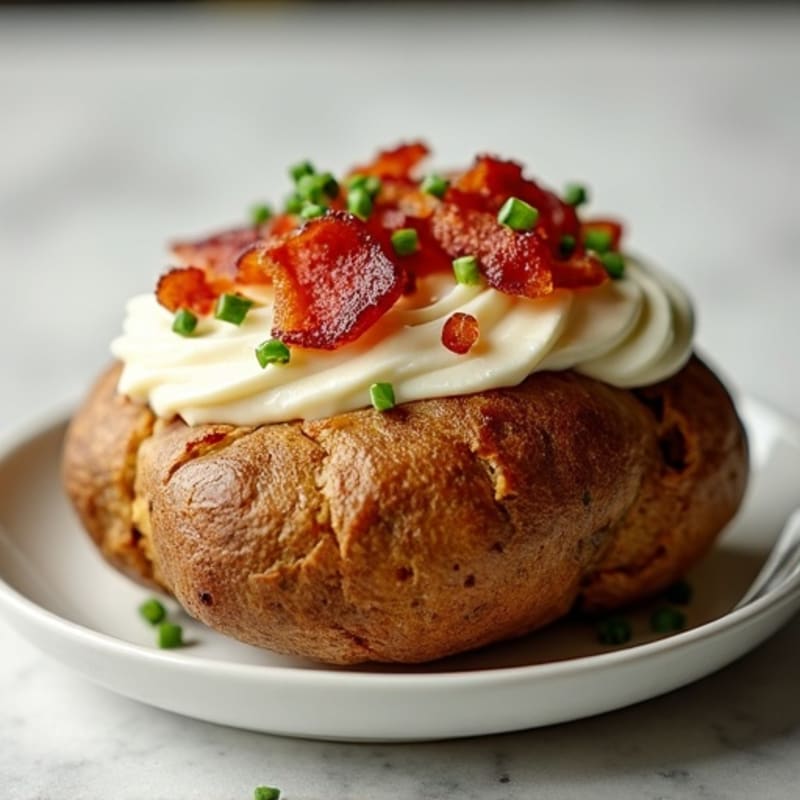 Crispy Baked Potatoes with Lean Bacon and Creamy Chive Filling