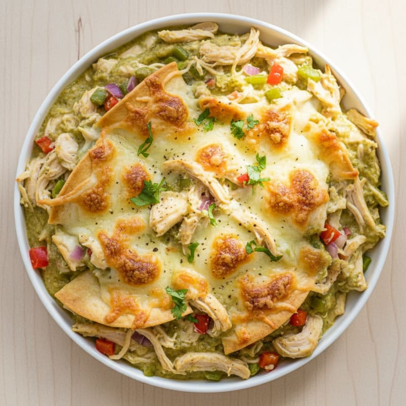 Creamy Chicken Enchilada Bake