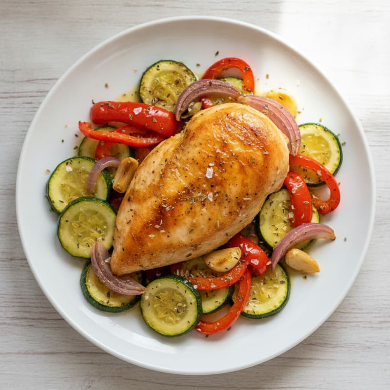 Garlic Herb Roasted Chicken and Veggies