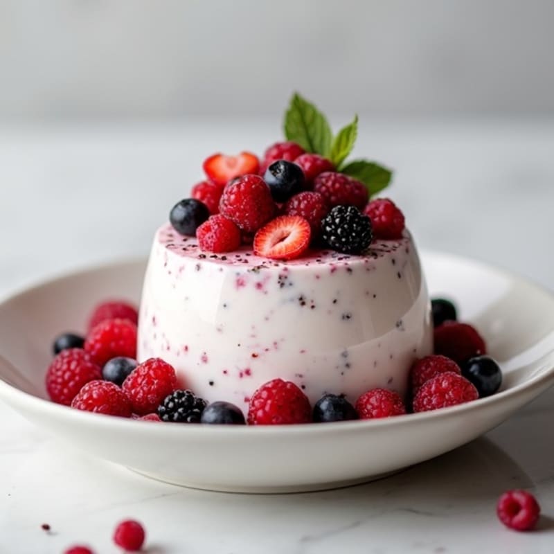 Greek Yogurt Protein Mousse with Berries