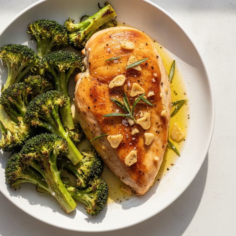 Garlic-Herb Roasted Chicken and Broccoli
