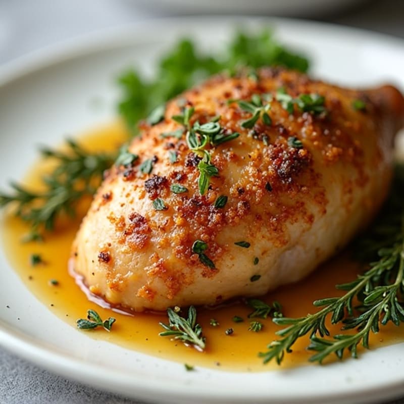 Herb-Roasted Turkey Breast with Garlic-Thyme Crust