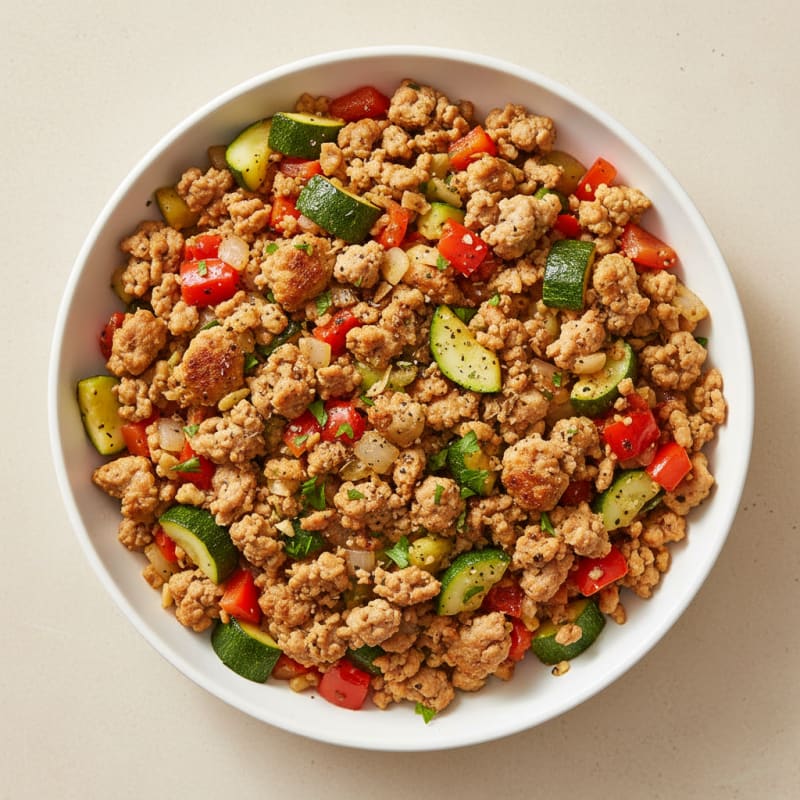 Savory Ground Turkey and Vegetable Skillet