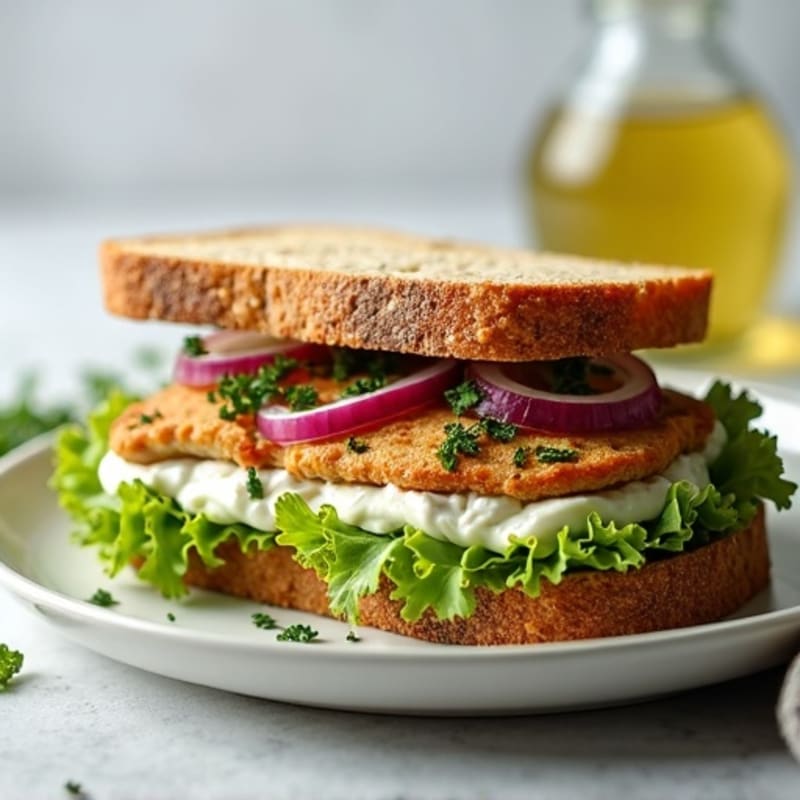 Herb-Roasted Chicken and Greek Yogurt Salad Sandwich