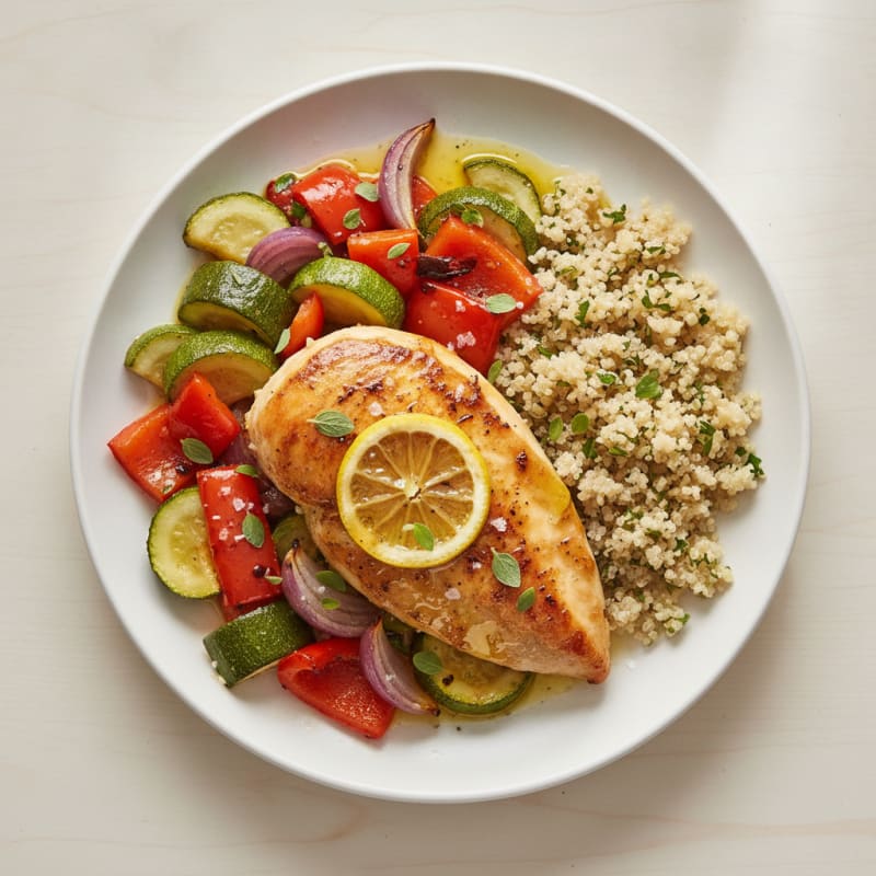 Lemon-Herb Greek Chicken with Roasted Vegetables