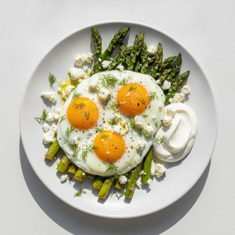 Baked Eggs with Roasted Asparagus