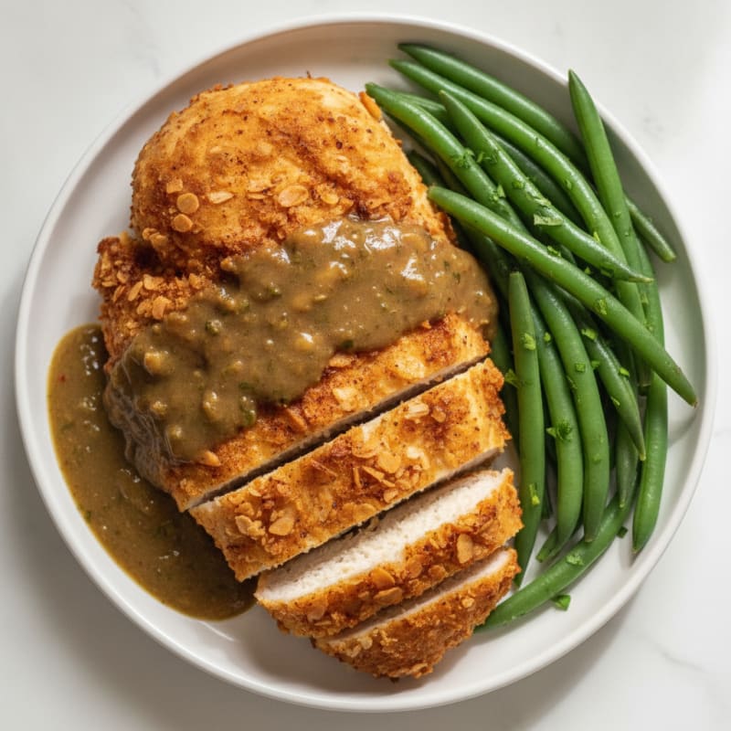 Air-Fried Buttermilk Chicken with Savory Gravy
