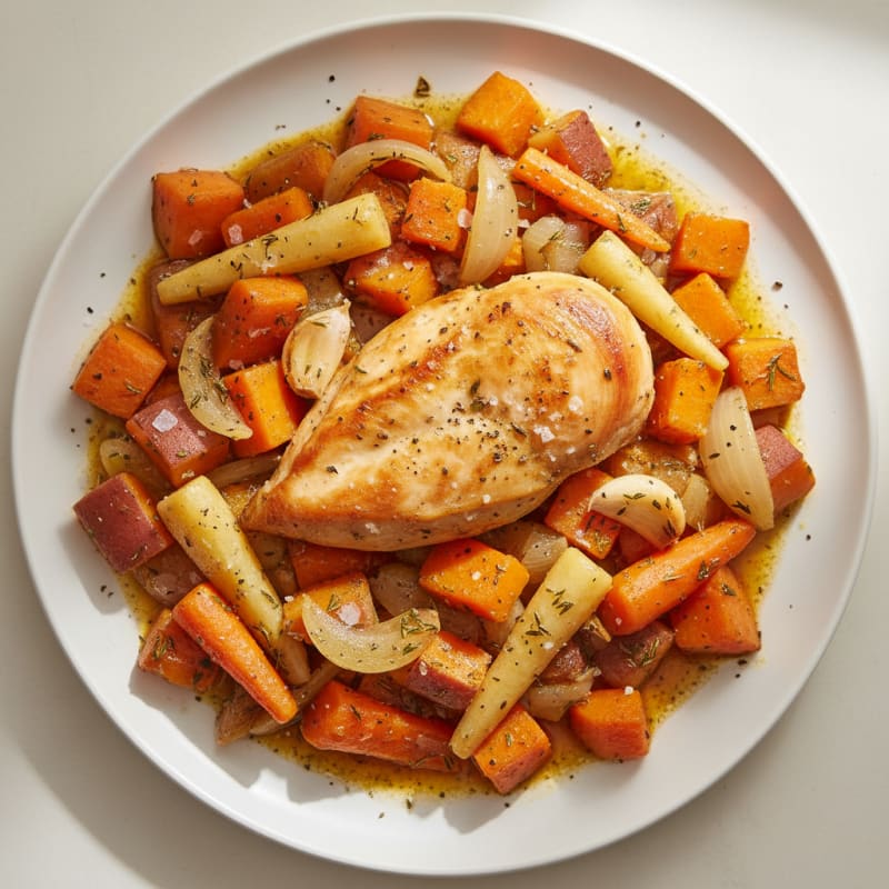 Slow-Cooked Chicken with Root Vegetables