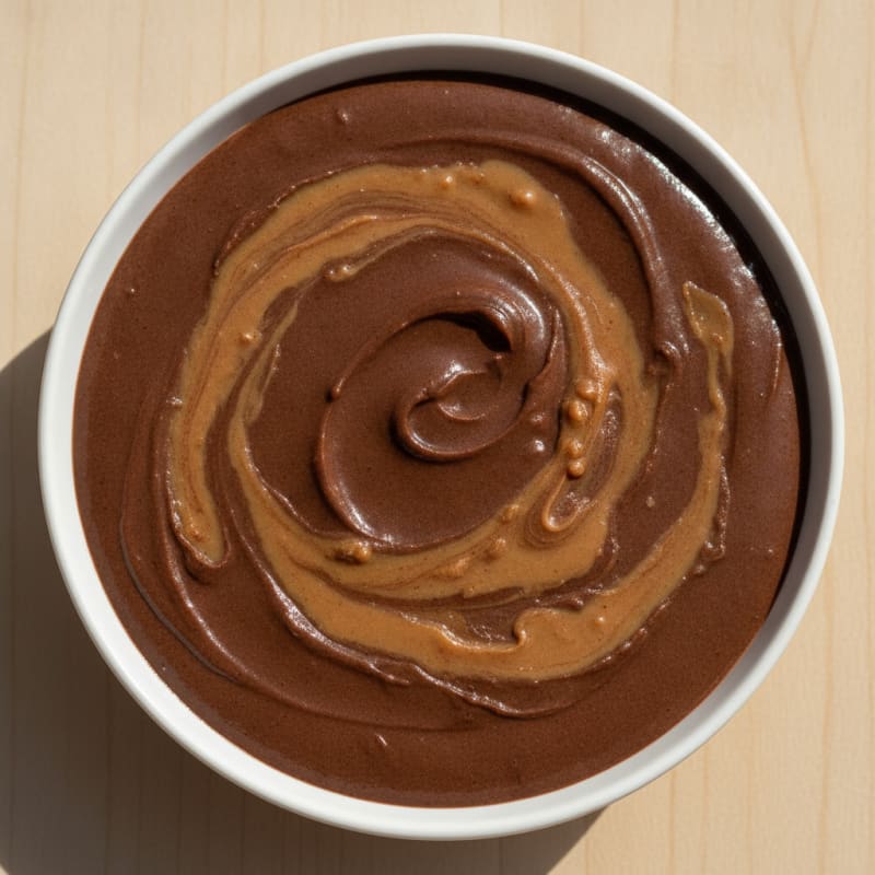 Silky Chocolate Protein Pudding with Almond Butter Swirl