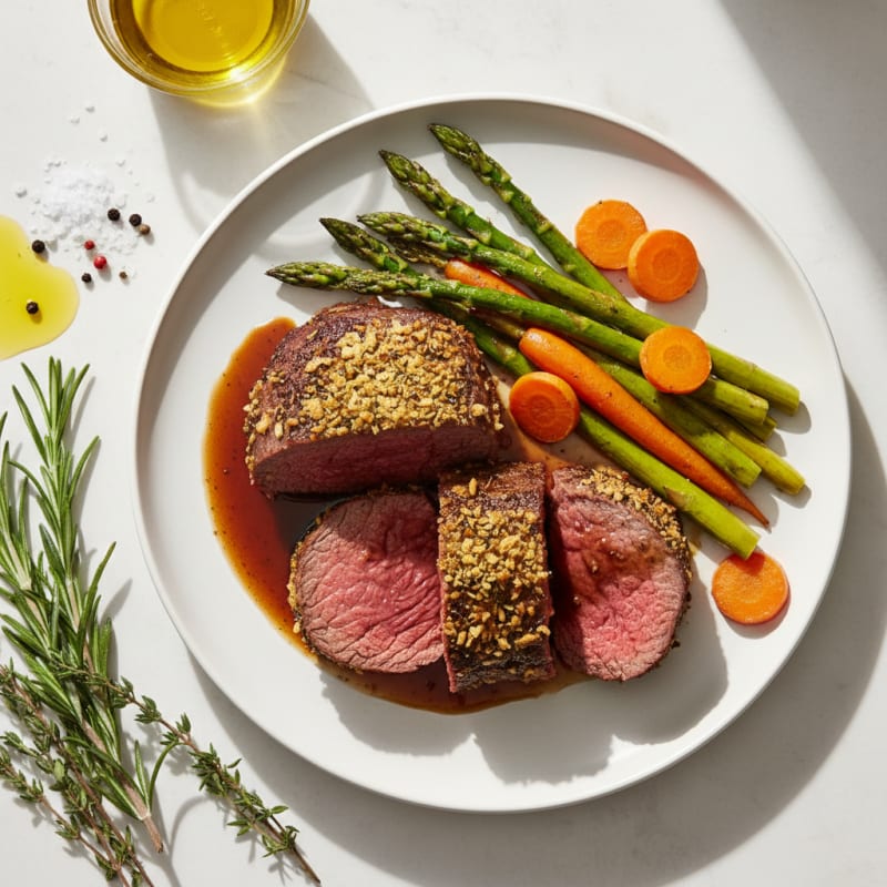 Garlic Herb Roasted Beef Tenderloin