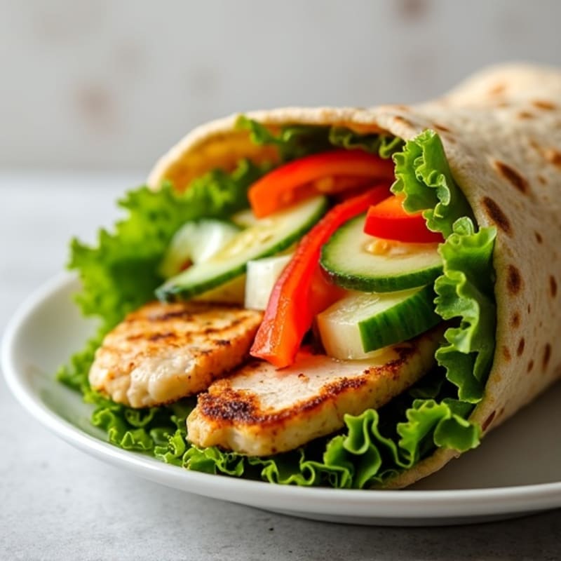 Grilled Chicken and Fresh Veggie Wrap