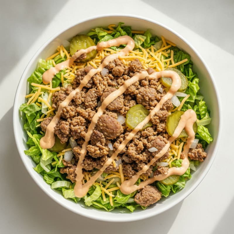 Big Mac Inspired Protein Bowl