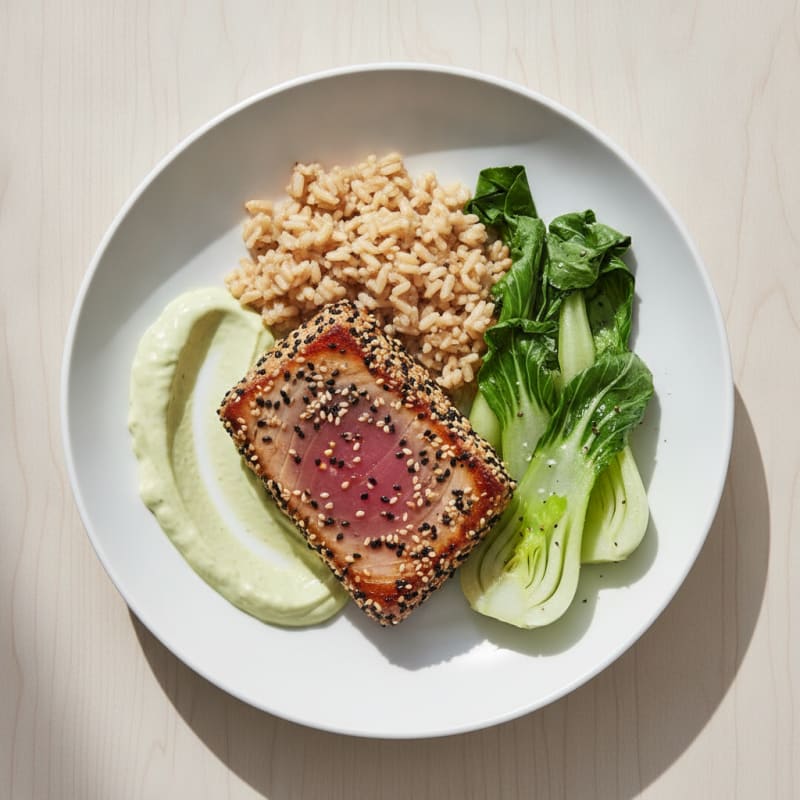 Pan-Seared Ahi Tuna with Wasabi Mayo