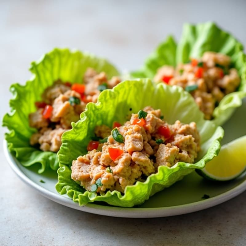 Spicy Sriracha Tuna Lettuce Wraps