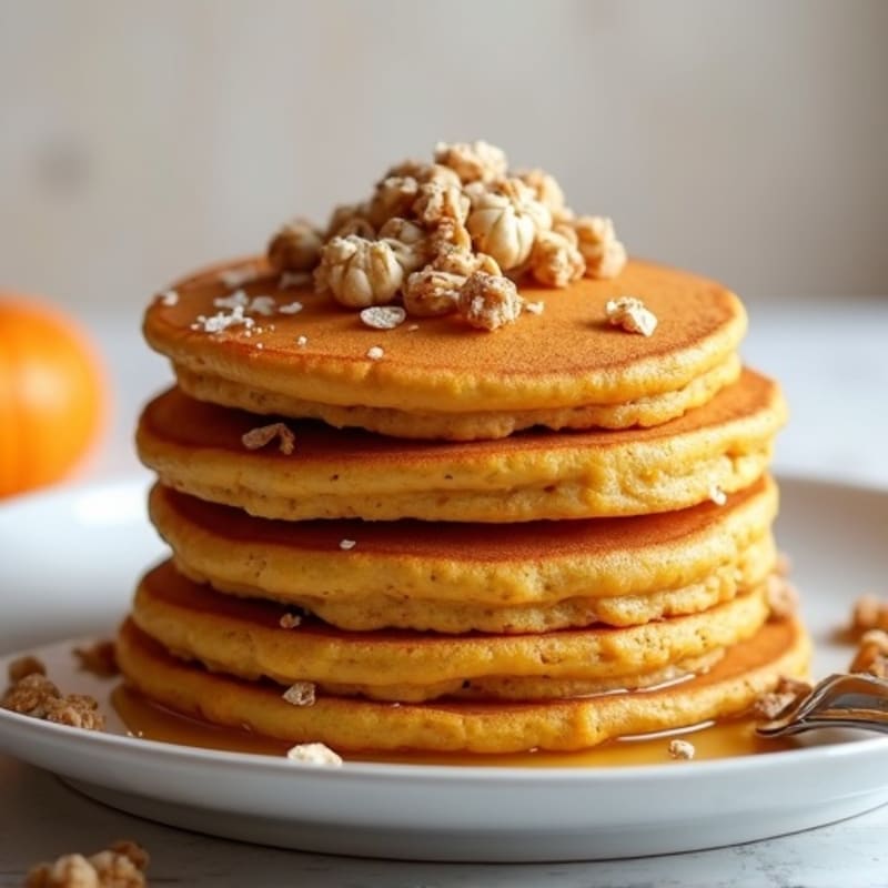 Fluffy Pumpkin Spice Protein Pancakes