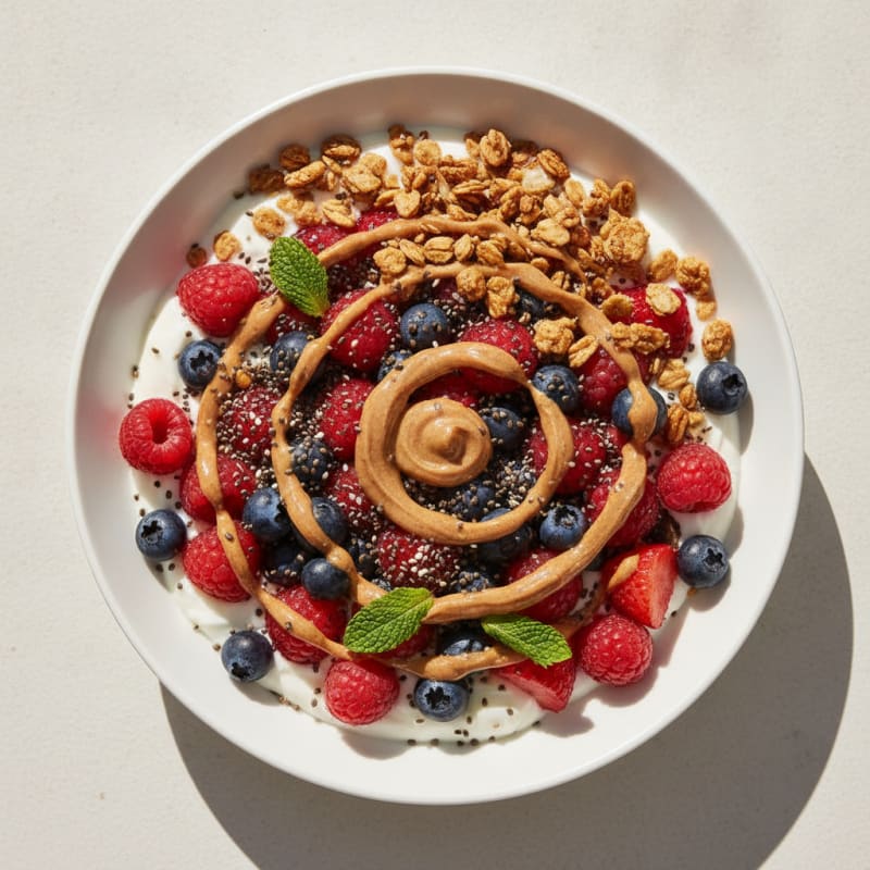 Creamy Greek Yogurt Bowl with Chia, Berries, and Almond Butter