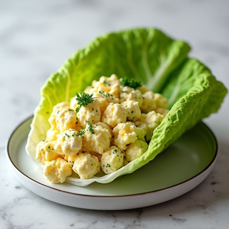 Fresh Herb-Loaded Egg Salad Lettuce Wrap