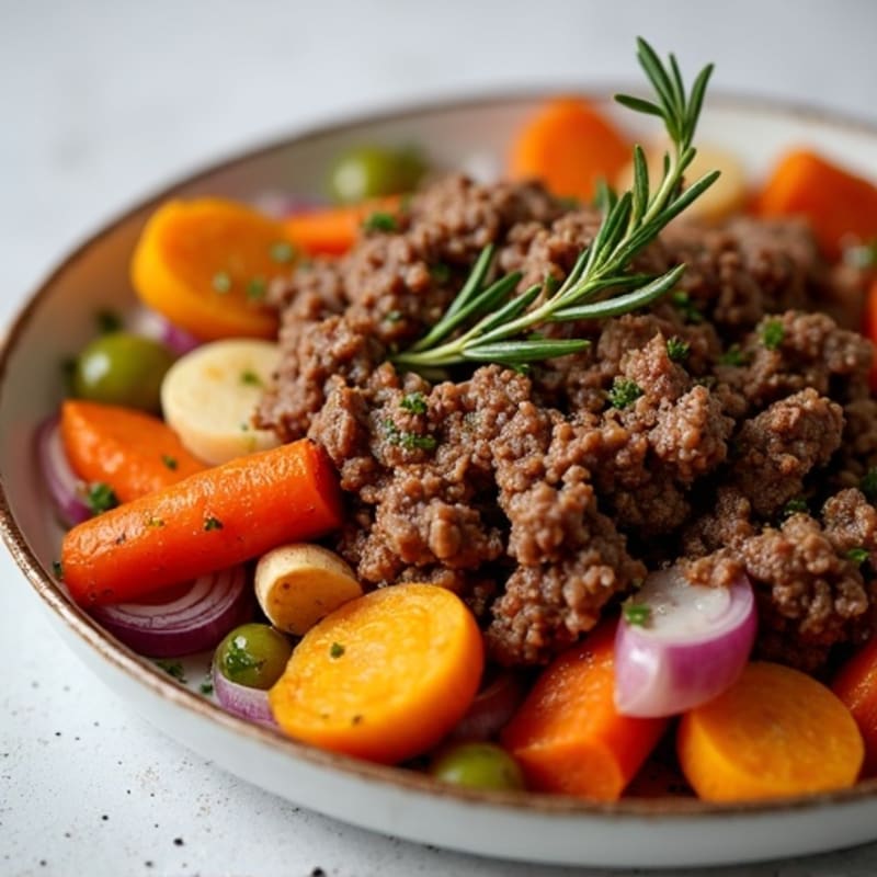 Savory Ground Beef and Roasted Root Vegetables