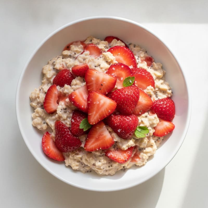 Strawberry Shortcake Overnight Oats
