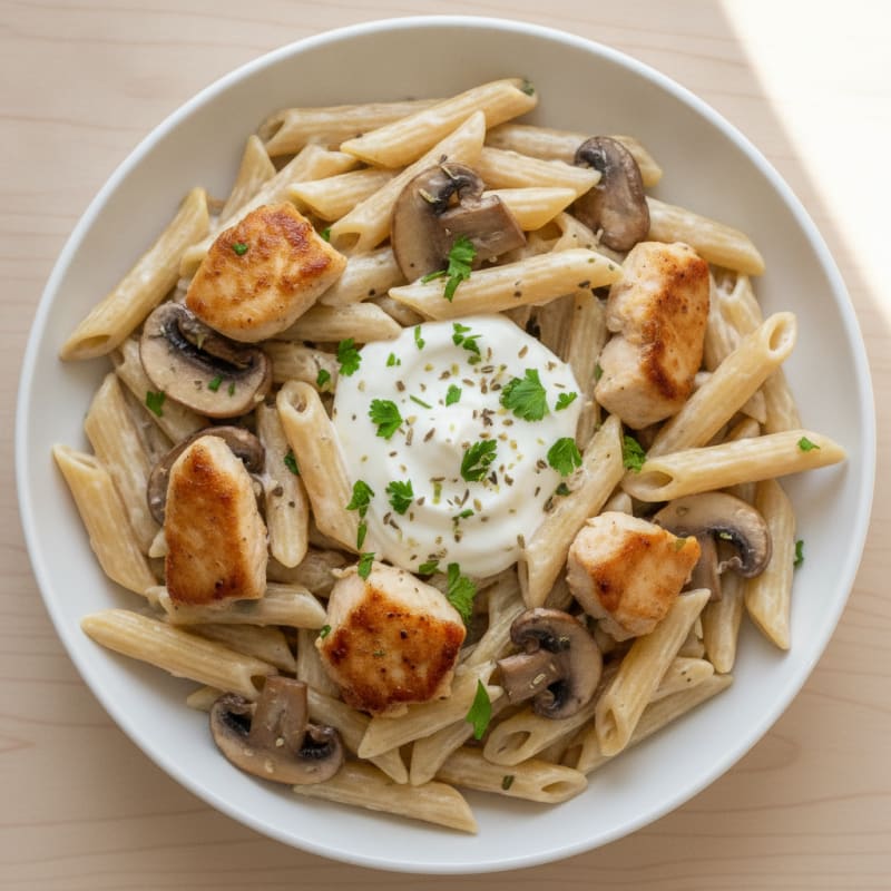 Creamy Chicken and Mushroom Pasta