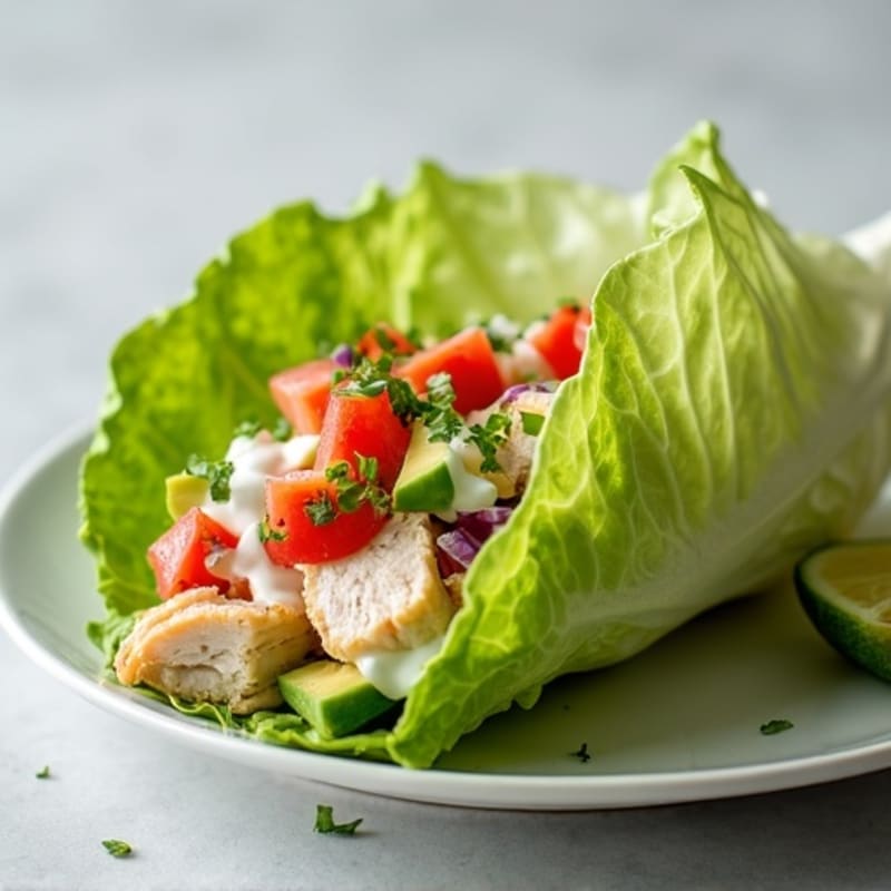 Creamy Avocado Turkey Lettuce Wrap
