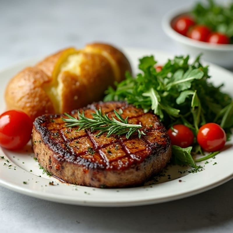 Herb-Crusted Pan-Seared Moose Steak