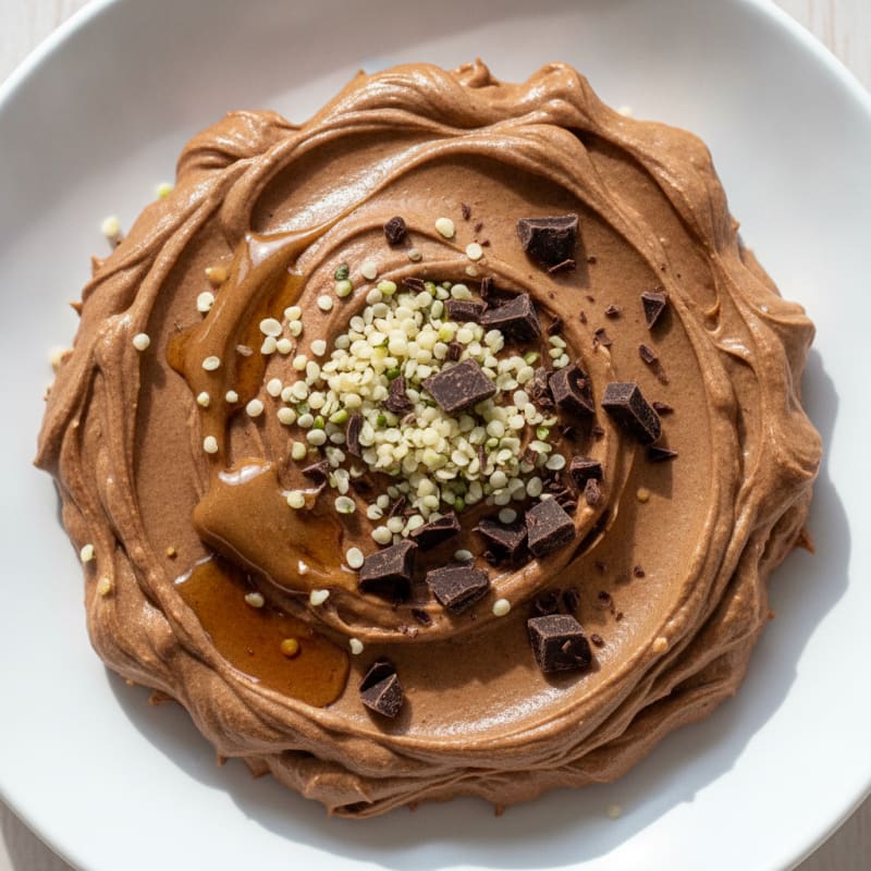 Greek Yogurt Protein Mousse with Cocoa and Almond Butter