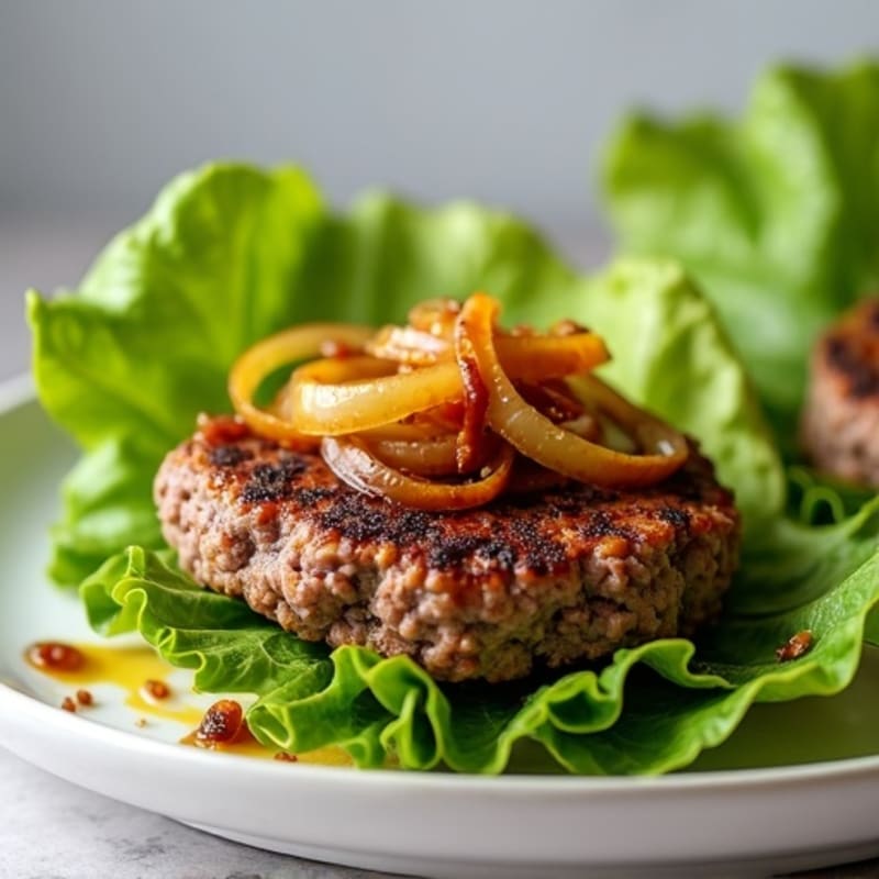 Lean Grass-Fed Smashed Burger with Caramelized Onions