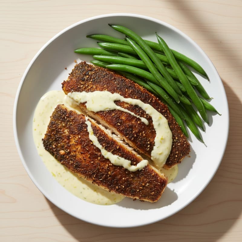 Cajun Blackened Catfish with Lemon Aioli